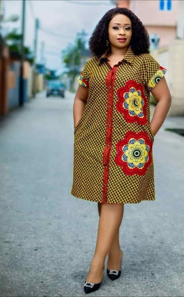 Ankara Shirt Dress Styles 24